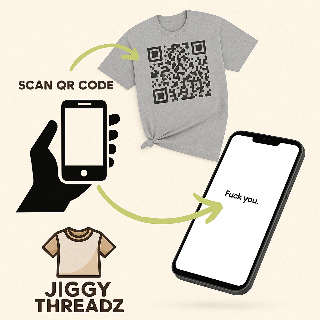 Funny "FU" QR Code T-Shirt